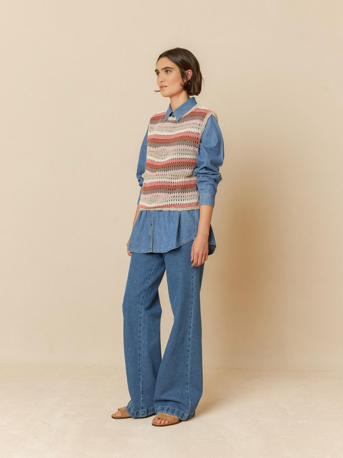 CHALECO PUNTO CROCHET