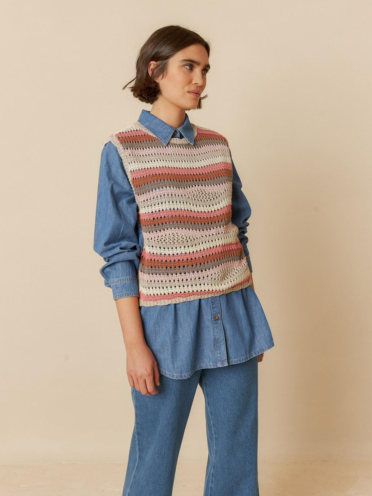 CHALECO PUNTO CROCHET