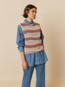 CHALECO PUNTO CROCHET