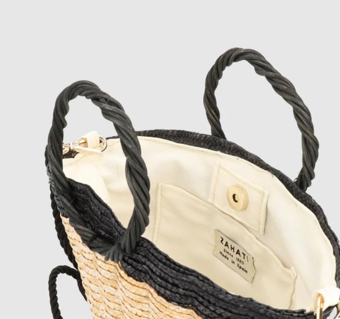 BOLSO SHELLY BICOLOR NEGRO