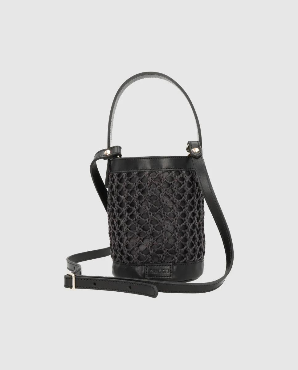 BOLSO CUBO ZIG ZAG NEGRO