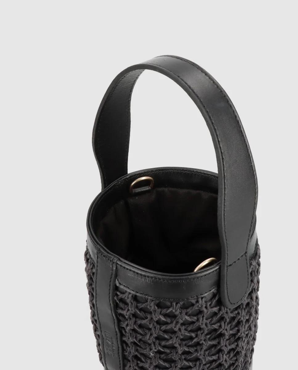 BOLSO CUBO ZIG ZAG NEGRO