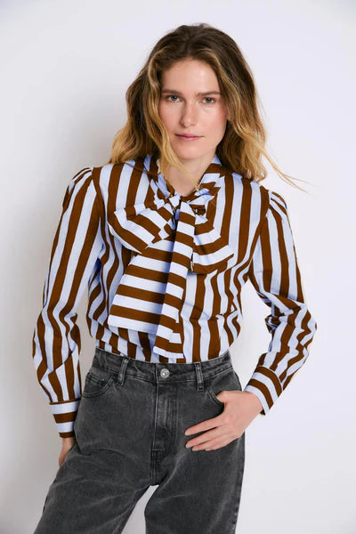 BLUSA LAZO RAYA BURGUNDY