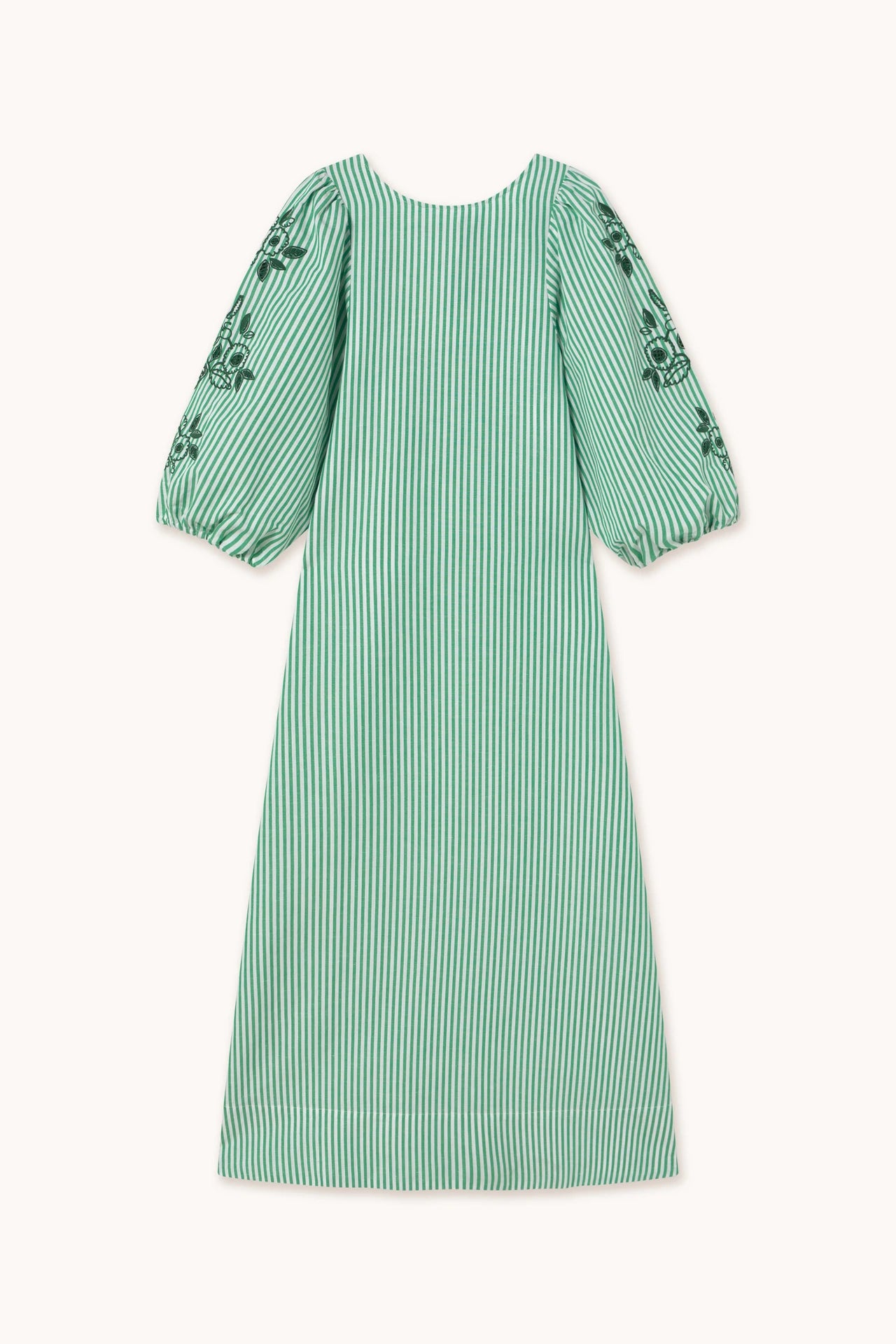VESTIDO A RAYAS BORDADO