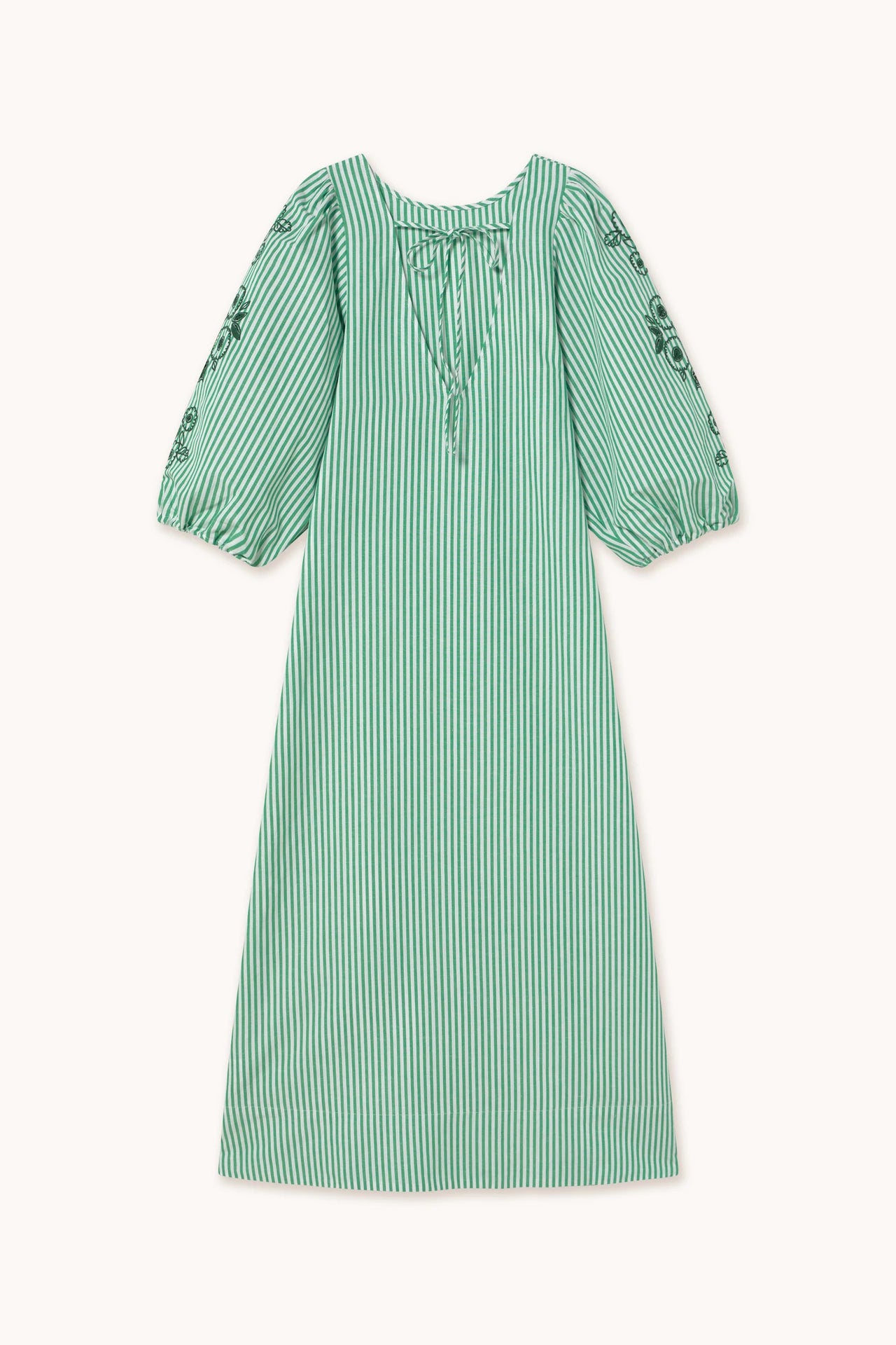 VESTIDO A RAYAS BORDADO