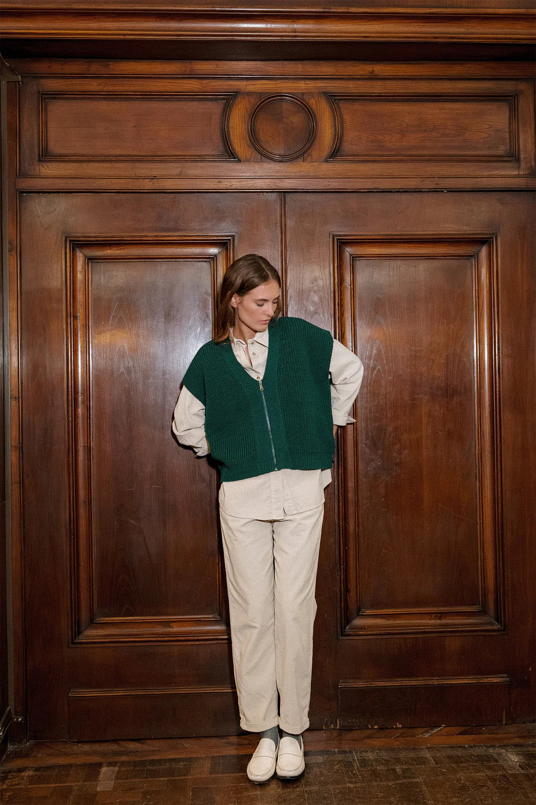 CHALECO PUNTO CREMALLERA BOTELLA