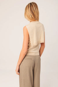 CHALECO CON JERSEY SEAWOOL BEIGE