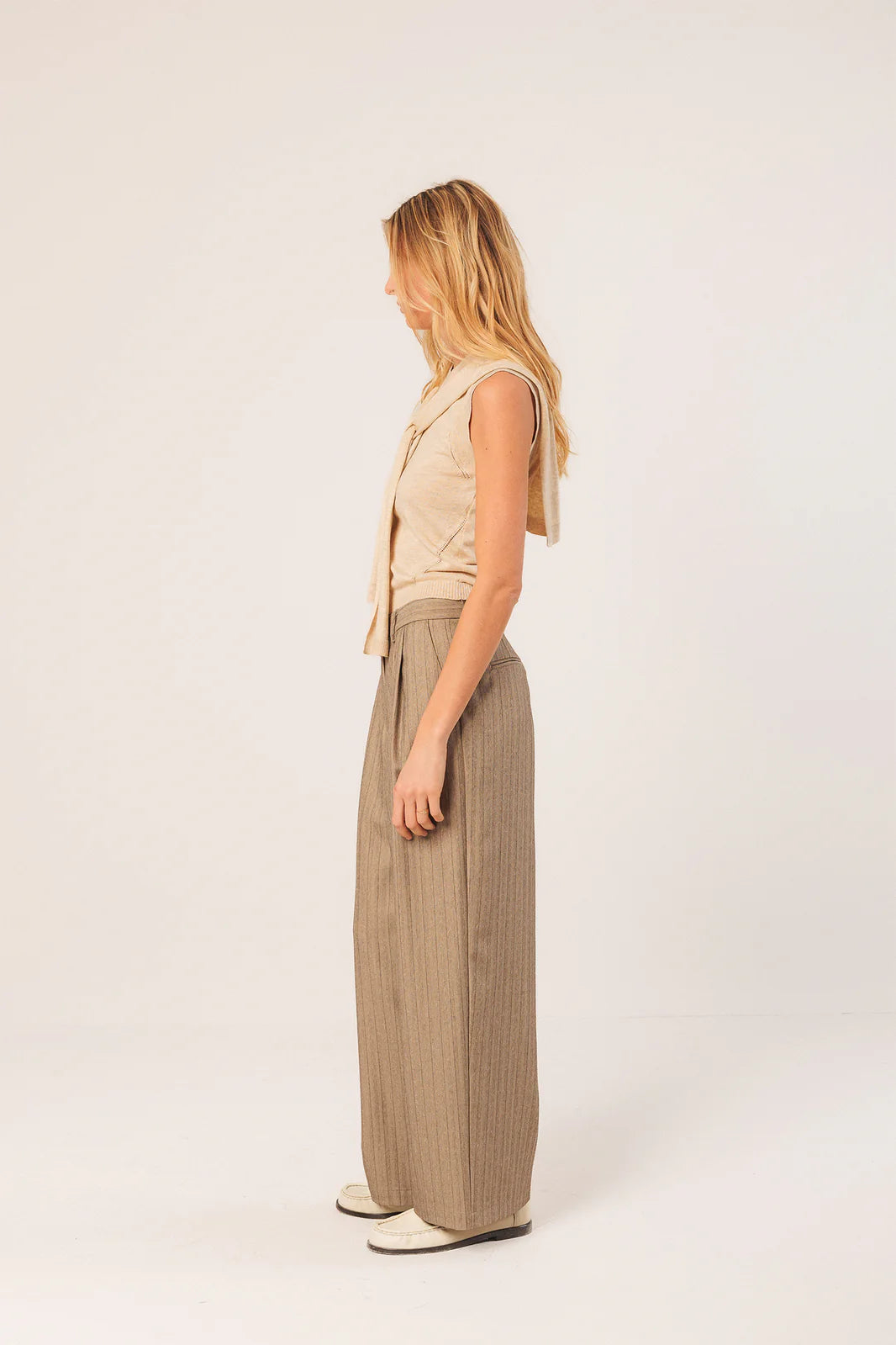 CHALECO CON JERSEY SEAWOOL BEIGE