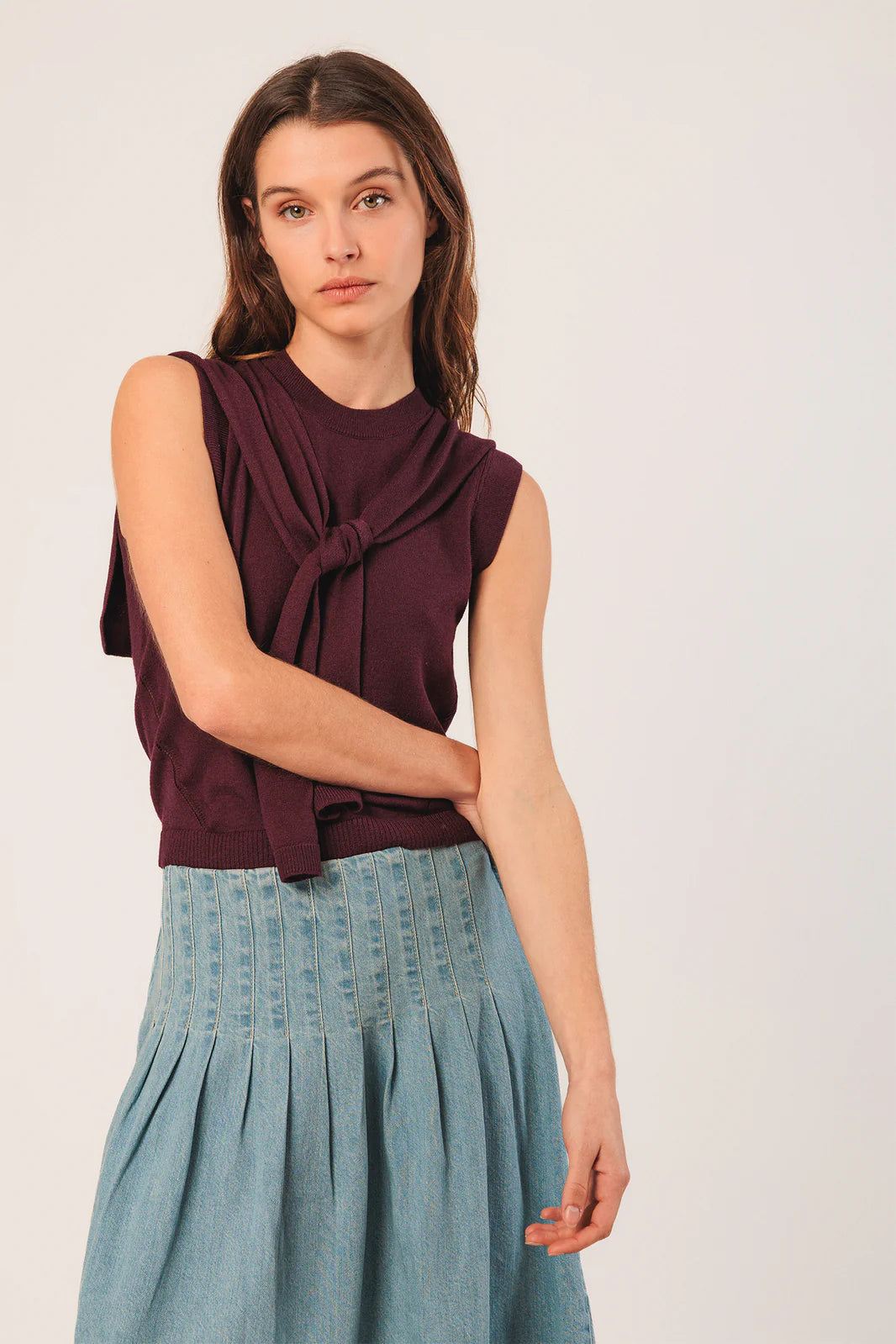CHALECO CON JERSEY SEAWOOL BERENJENA